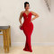 Fashionable women's sexy slim fit camisole V-neck backless dress
