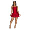 Fashion women's solid color slim fit short skirt backless dress new style