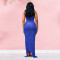 Fashionable women's mesh hot stamping diamond perspective slim fit sexy dress