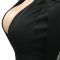 Fashionable and sexy solid color women's deep V sleeveless flowing beard mid skirt dress for women