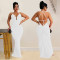 Fashionable women's sexy slim fit camisole V-neck backless dress