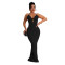 Fashionable women's sexy slim fit camisole V-neck backless dress