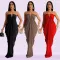 Fashion women's solid color sexy slim fit dress V-neck dress new