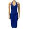 Hanging neck bag buttocks skirt, retro sexy slim fit backless dress, niche design, figure enhancing long skirt