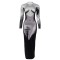 New Spicy Girl Fashion 3D Human Printed Long Sleeve Slimming Hip hugging Dress