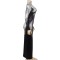 New Spicy Girl Fashion 3D Human Printed Long Sleeve Slimming Hip hugging Dress