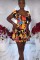 Temperament print square neck low cut sexy patchwork short sleeved dress short skirt women's wear