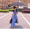 New product design with hollowed out sleeveless pockets, split collar, denim slimming dress