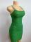 Solid color U-neck sleeveless dress with sexy slim fit suspender and hip hugging skirt
