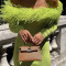 Strapless one shoulder dress, elegant socialite long sleeved slim fit dress, heavy-duty feather wrapped hip skirt