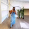 Summer new denim fashion suspender high waisted zipper long skirt dress