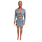 Sexy slim fit denim dress, hip hugging skirt, nightclub skirt, fake two-piece set, half skirt