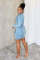 Sexy slim fit denim dress, hip hugging skirt, nightclub skirt, fake two-piece set, half skirt