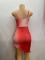 Women's tie dye design irregular hip hugging short skirt sexy suspender dress