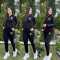 New autumn and winter fashion casual sports pocket hot stamping trendy set