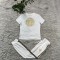 Autumn new fashionable commuting hot stamping short sleeved pants set
