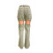 Women's street fashion retro washed hollow denim jeans