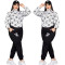 Autumn and winter fashion temperament commuting print two-piece set
