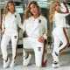 Autumn and Winter Fashion Embroidery Leisure Embossed Sports Zipper Set