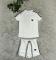 New Commuter Fashion Women's Embossed Short Sleeve Shorts Set with Pocket