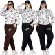 Autumn and winter fashion temperament commuting print two-piece set