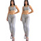 Fashion sports sleeveless vest+pants casual two-piece set