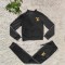 New autumn and winter fashion casual sports pocket hot stamping trendy set