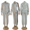 Autumn and Winter Fashion Embroidery Leisure Embossed Sports Zipper Set