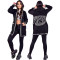 Fashionable casual long sleeved thick hooded cardigan knitted sweater