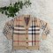 Classic commuting street plaid knit cardigan sweater jacket for autumn and winter