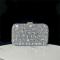 New cross-border foreign trade shiny bag with diamond inlay, hand-held bag, banquet bag, wedding banquet bag, small square bag, women's bag