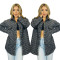 Fashionable and trendy loose and versatile single breasted women's washed denim jacket jacket