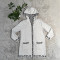 Fashionable casual long sleeved thick hooded cardigan knitted sweater