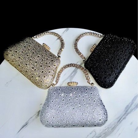 New Cross border Exquisite Banquet Bag with Diamond Inlaid Handheld Bag for Women and Cheongsam Bag for Celebrities Banquet Cross Shoulder Handbag