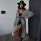 Fashionable and casual long knitted sweater, loose cardigan, knitted sweater jacket