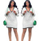 Winter women's double pocket fashionable slim fit dress, high elasticity knitted jacquard sweater