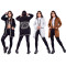 Fashionable casual long sleeved thick hooded cardigan knitted sweater