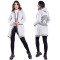 Fashionable casual long sleeved thick hooded cardigan knitted sweater