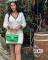 Winter women's double pocket fashionable slim fit dress, high elasticity knitted jacquard sweater