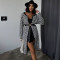 Fashionable and casual long knitted sweater, loose cardigan, knitted sweater jacket