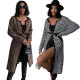 Fashionable and casual long knitted sweater, loose cardigan, knitted sweater jacket