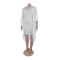 Sparkling fringe bat sleeve elastic hip hugging dress