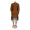 Sparkling fringe bat sleeve elastic hip hugging dress