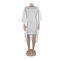 Sparkling fringe bat sleeve elastic hip hugging dress