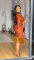 Sparkling fringe bat sleeve elastic hip hugging dress