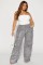Hot silver jeans for women 2024 new style fashionable and personalized multi pocket design high waisted work pants long pants