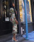 Foreign trade leisure street printed 2-piece jacquard sports hoodie set
