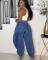 The rope can be pulled, the elastic waistband is pulled, the tie is tied, the bow is tied, and the loose and slimming jeans are women's casual pants