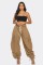 The rope can be pulled, the elastic waistband is pulled, the tie is tied, the bow is tied, and the loose and slimming jeans are women's casual pants