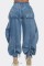 The rope can be pulled, the elastic waistband is pulled, the tie is tied, the bow is tied, and the loose and slimming jeans are women's casual pants